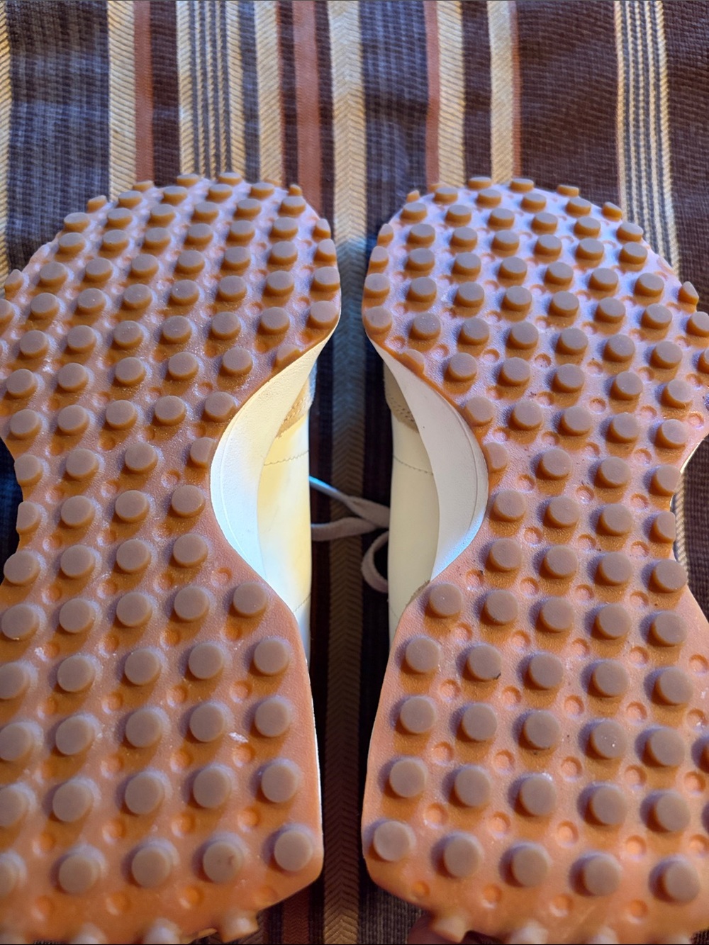 New Balance Women's Athletic Sneakers in Cream and Tan - Picture 3 of 5